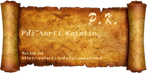Péterfi Katalin névjegykártya