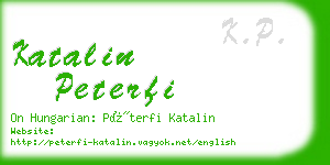 katalin peterfi business card